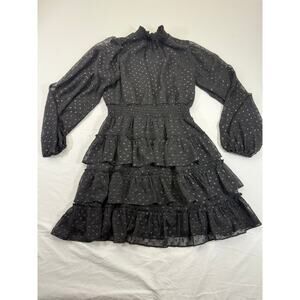 Express Black Ruffle Mini Dress – XS – Excellent Condition